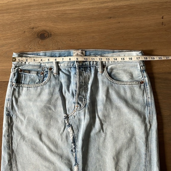 Polo Ralph Lauren Women's Light Wash Denim Slit Pencil Style Skirt Size 32 - Picture 6 of 15